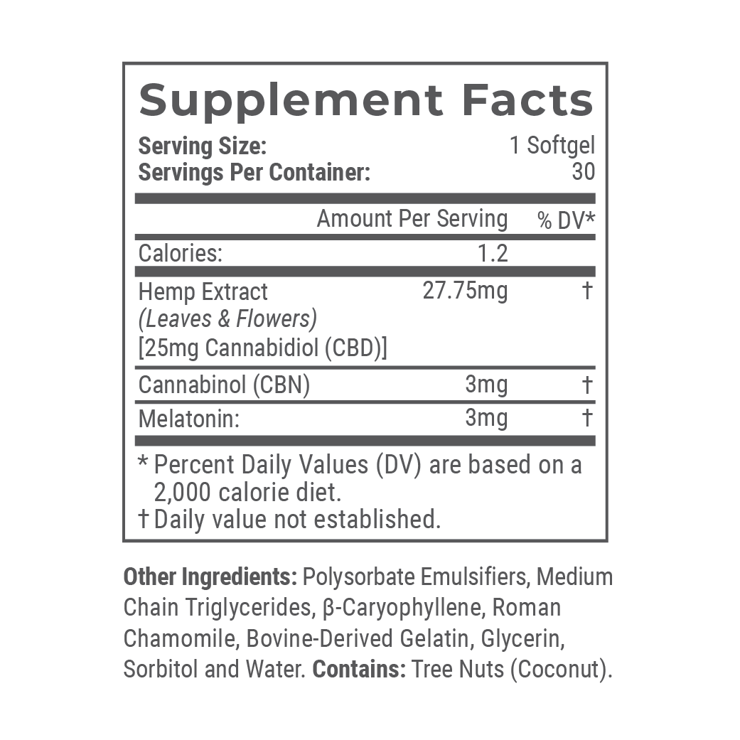 Softgels with Melatonin & CBN for Sleep